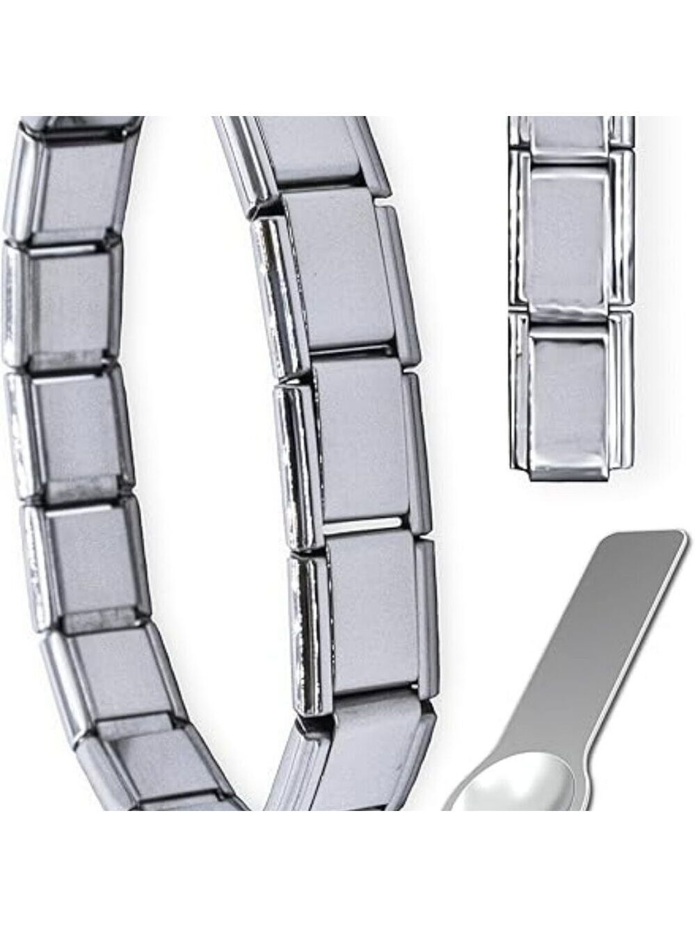 Italian charm bracelet stainless steel 9mm modular link starter unisex jewelry g